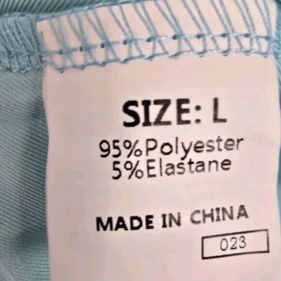 Dokotoo Aqua Blue Flutter Sleeve Midi Dress Women Size L V-Neck Fit & Flare - Picture 9 of 10